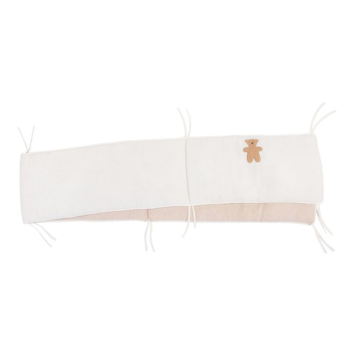 Protectie patut Childhome 35x340 cm, Jerse Muselina Teddy