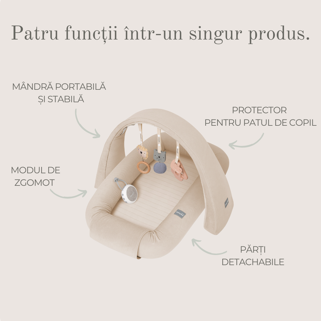 Baby Nest modular Sleepee cu arcada de jucarii