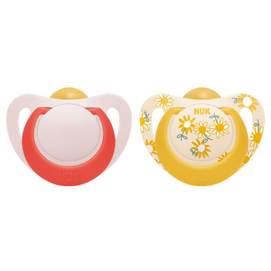 Suzete NUK Star Latex 18-36 Luni Roșu Set 2 Bucăți Ortodontice