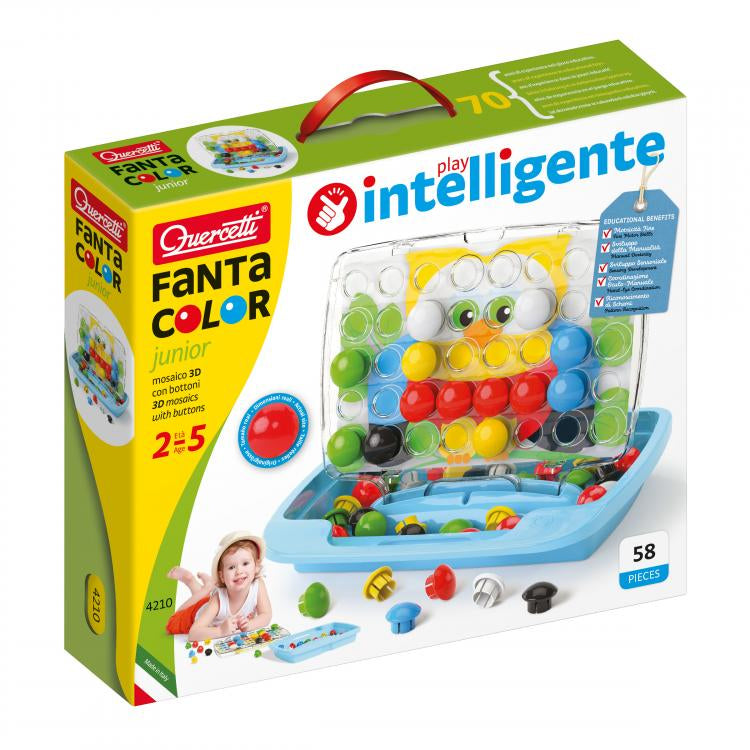 Joc mozaic Quercetti Fantacolor Junior D32 – cutia Fantacolor Junior