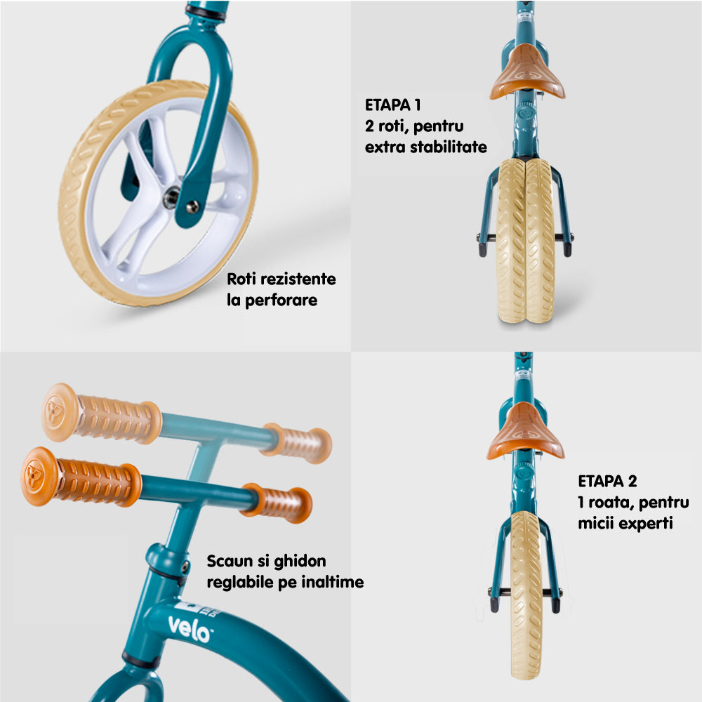 Bicicleta de echilibru Yvolution Y Velo Junior Air Green 2-4 ani ECO