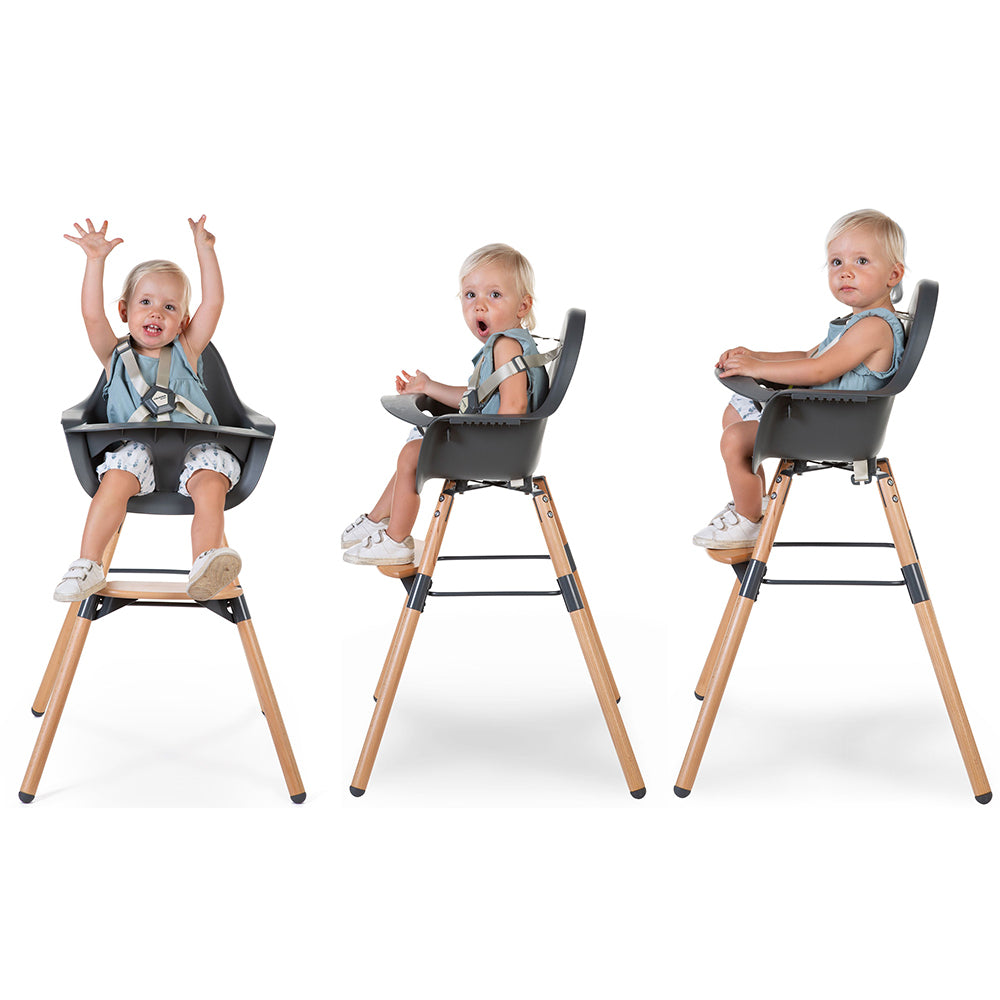 Scaun de masa reglabil in inaltime Childhome Evolu 2 Natural Antracit