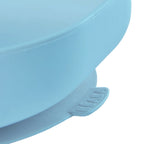 Farfurie silicon cu ventuza bleu