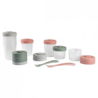 Set 12 recipiente pentru hrana Beaba Eucalyptus 2 x 90 ml, 4 x 150 ml, 6 x 250 ml