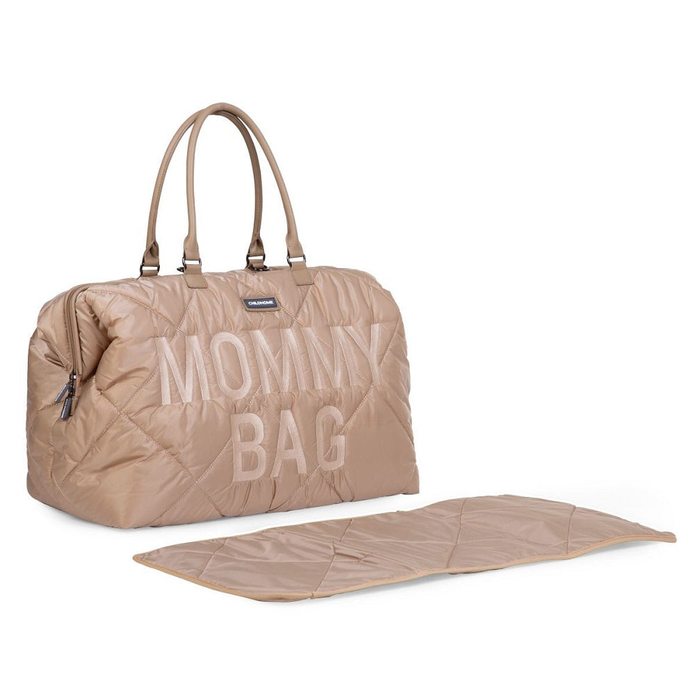 Geanta de infasat matlasata Childhome Mommy Bag Bej