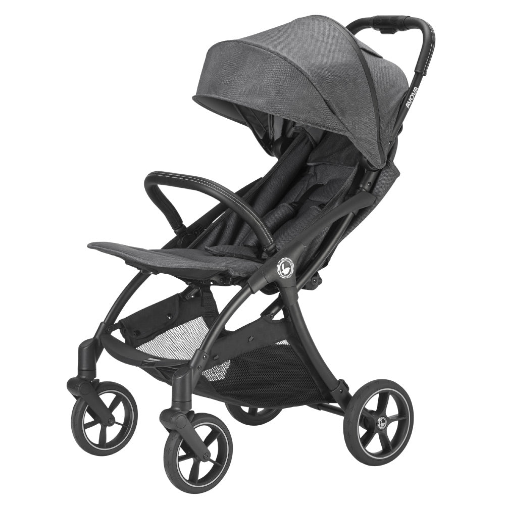 Cărucior sport Avova City Ranger – Dolphin Grey, vedere din față și lateral
