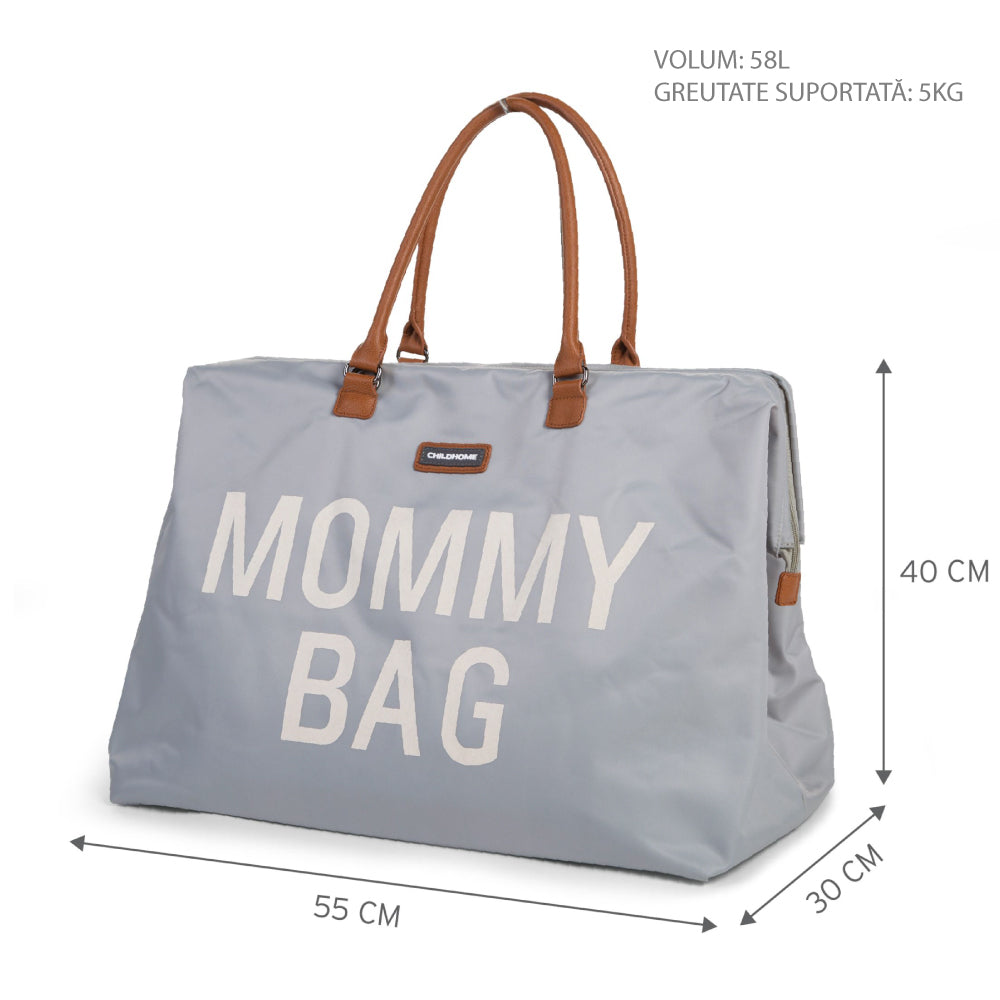 Geanta de infasat Childhome Mommy Bag Gri