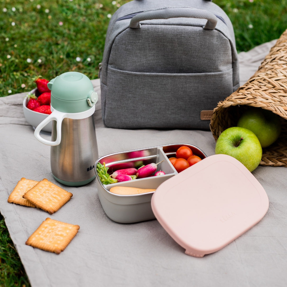 Caserola inox  Beaba Powder Pink