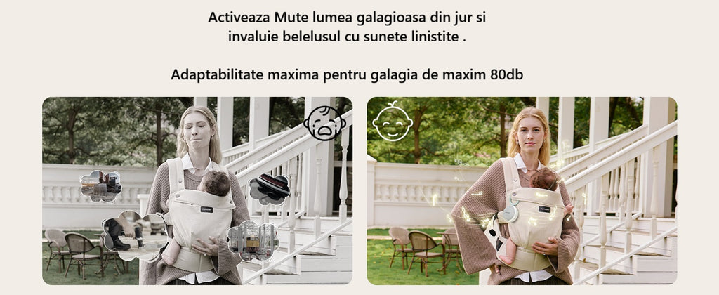 Aparat white noise portabil Momcozy cu lumina de veghe