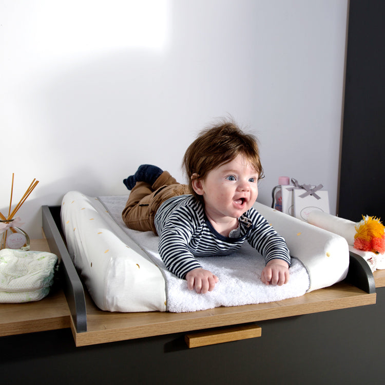 Husa saltea de infasat Childhome Jerse Frotir Inimioare