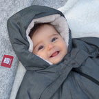 Combinezon Red Castle T-zip, 0-6 luni, gri - imagine 3