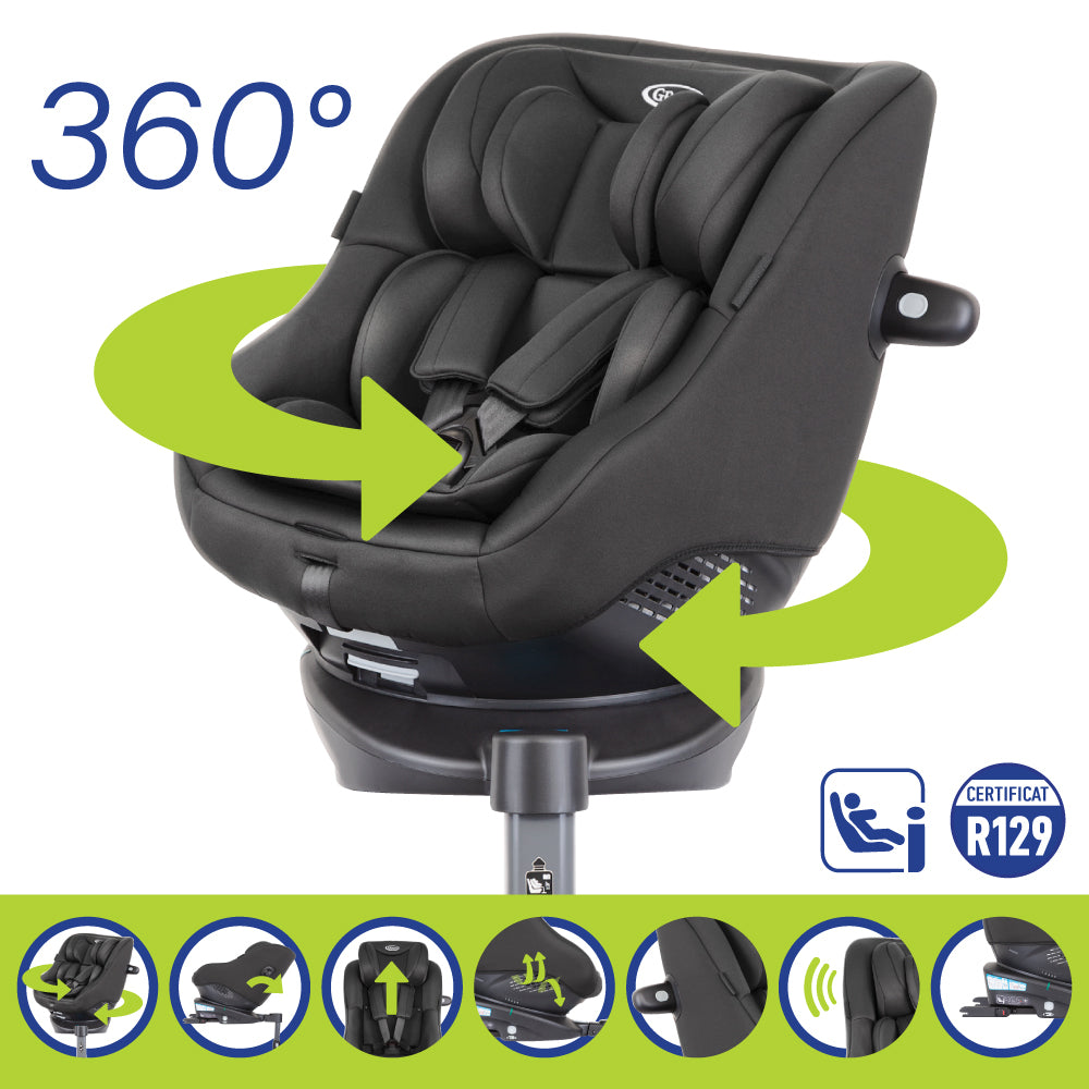 Scaun auto rotativ Graco Turn2Me i-Size 40-105 cm