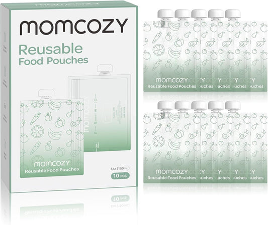 Pungi Reutilizabile Alimente Bebelusi Momcozy Fara BPA Set 10 buc