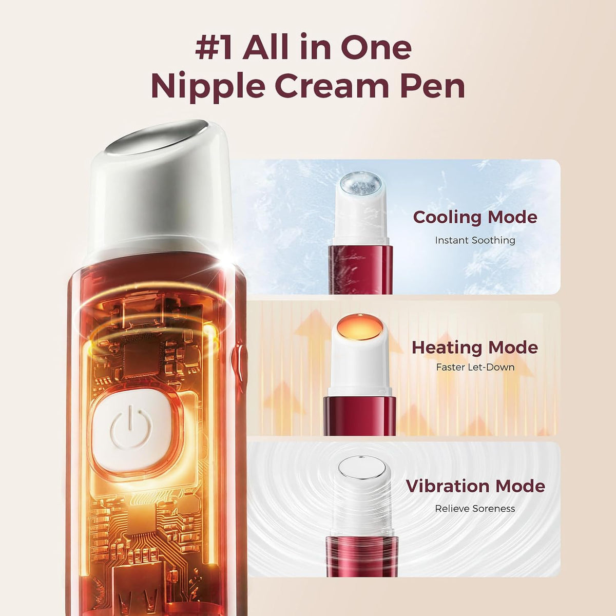 Crema Momcozy ComfortNip - cap aplicator din otel inoxidabil