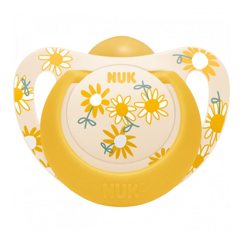 Suzeta Nuk Star Latex 6-18 luni Galben