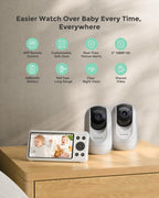 Baby monitor video Momcozy BM04 5 inch Dual Mode
