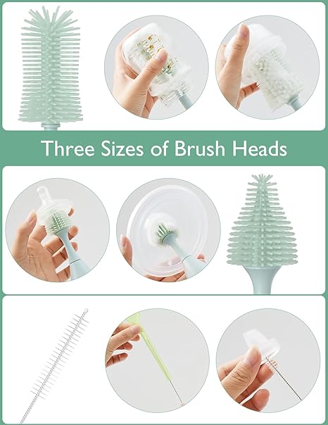 Kit perie biberoane Momcozy Push-Press
