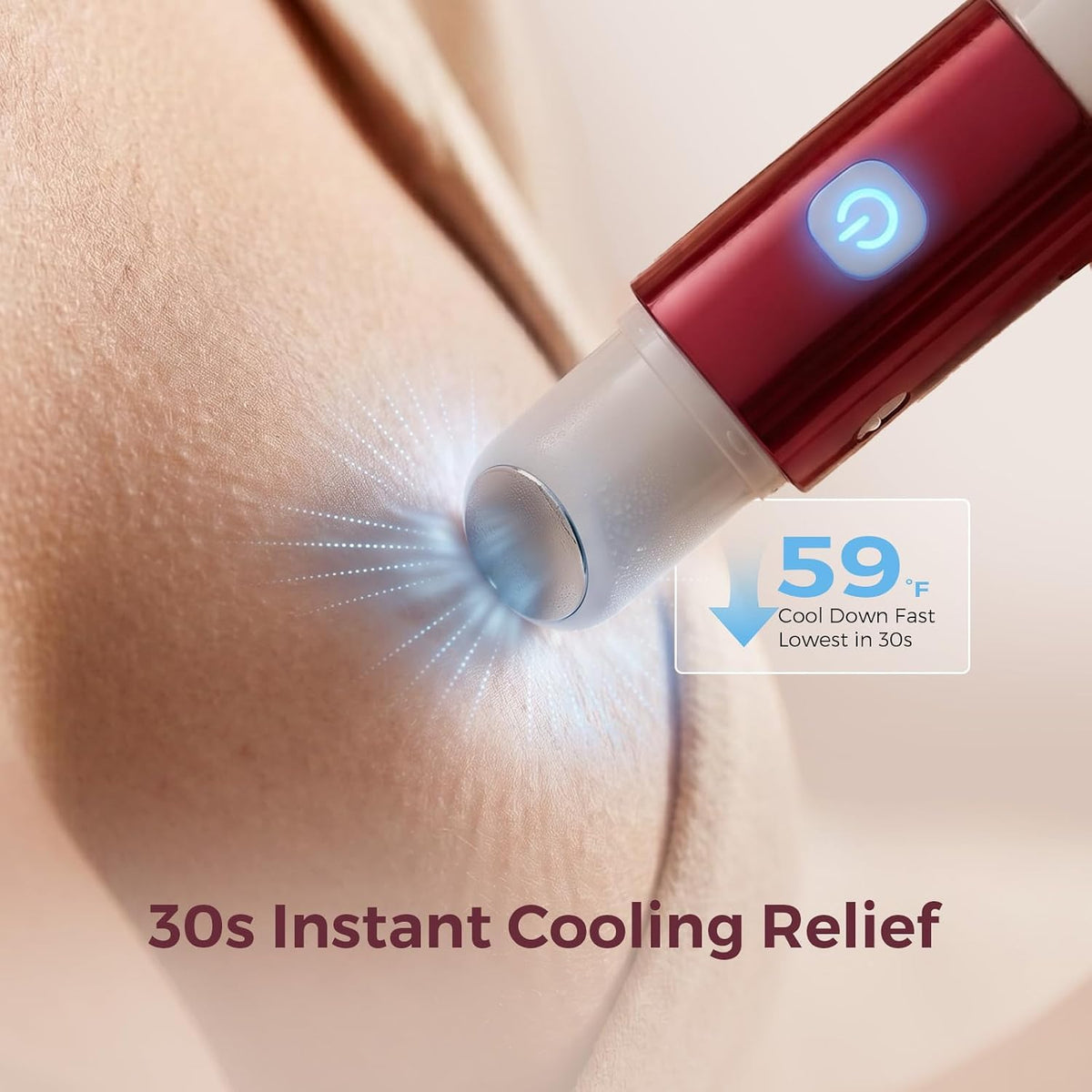 Cremă pentru mameloane ComfortNip™, Răcoritoare, Confortabilă cu aplicator care raceste sau incalzeste si vibreaza- Momcozy
