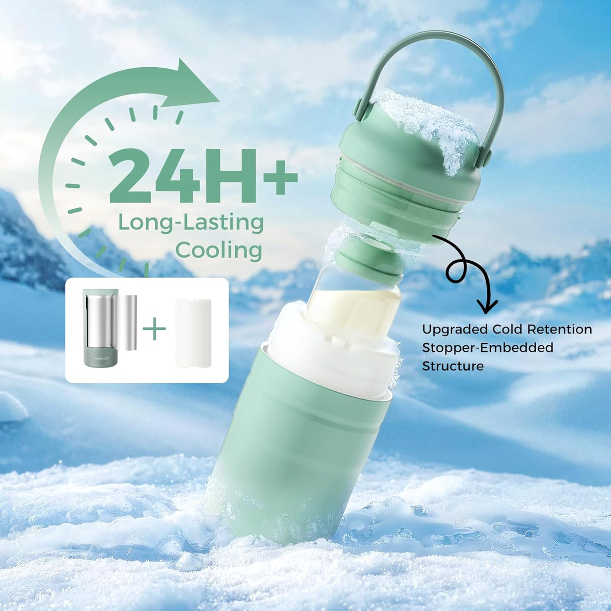 Termos Racitor Portabil Lapte Matern 355 ml Momcozy Milk Cooler
