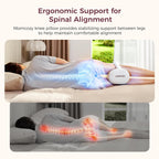 Perna pentru Genunchi – Spumă cu Memorie, Design Ergonomic pentru Dormitul pe o Parte, Curea Elastică Reglabilă, Suport pentru Genunchi și Picioare- MOMCOZY