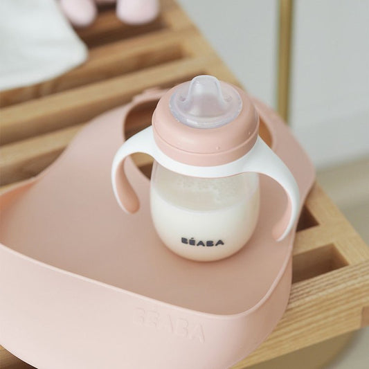 Baveta silicon Beaba Old Pink