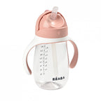 Cana cu pai din Tritan Beaba 300 ml Old Pink