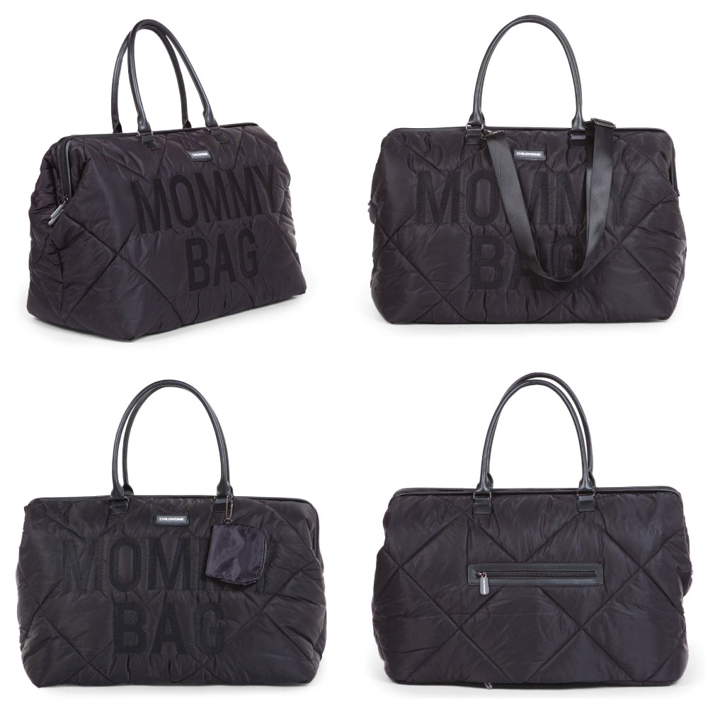 Geanta de infasat matlasata Childhome Mommy Bag Negru