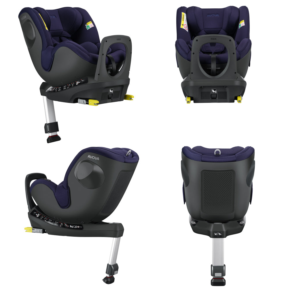 Scaun auto Avova Sperber-Fix 61 Atlantic Blue – colaj cu unghiuri diferite