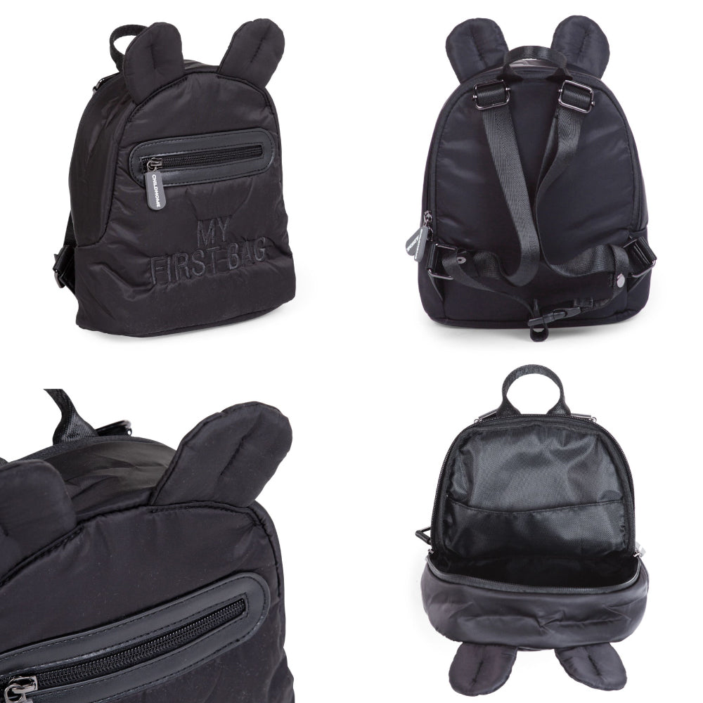 Rucsac pentru copii matlasat Childhome My First Bag Negru