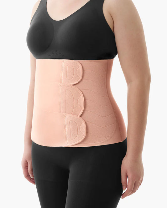 Centura Abdominala Postpartum Momcozy Ergowrap - Suport Ergonomic si Ridicare 3D Abdomen - Oyster Pink XL