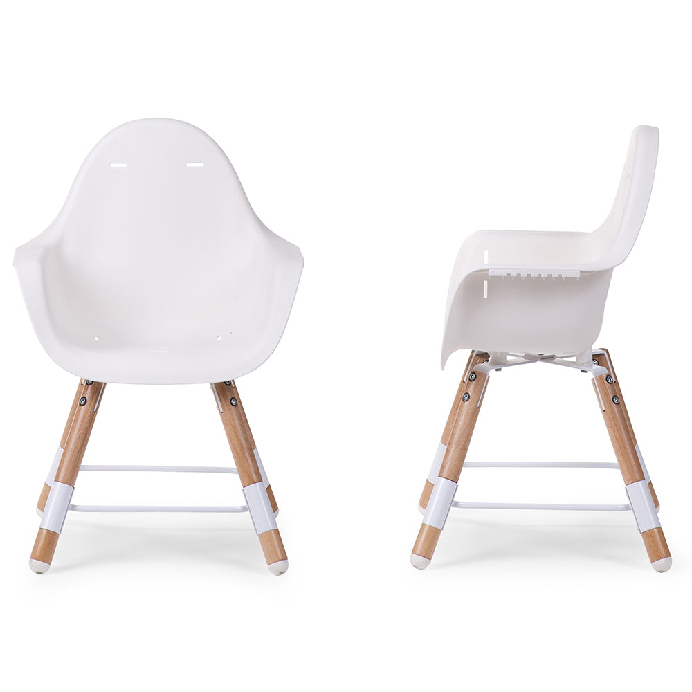 Scaun de masa reglabil in inaltime Childhome Evolu 2 Natural Alb