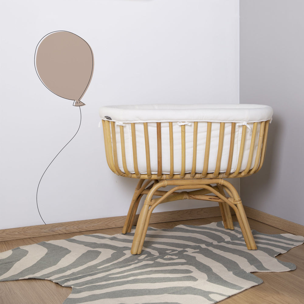 Covor Bumbac Childhome 145x160 cm, Zebra Gri