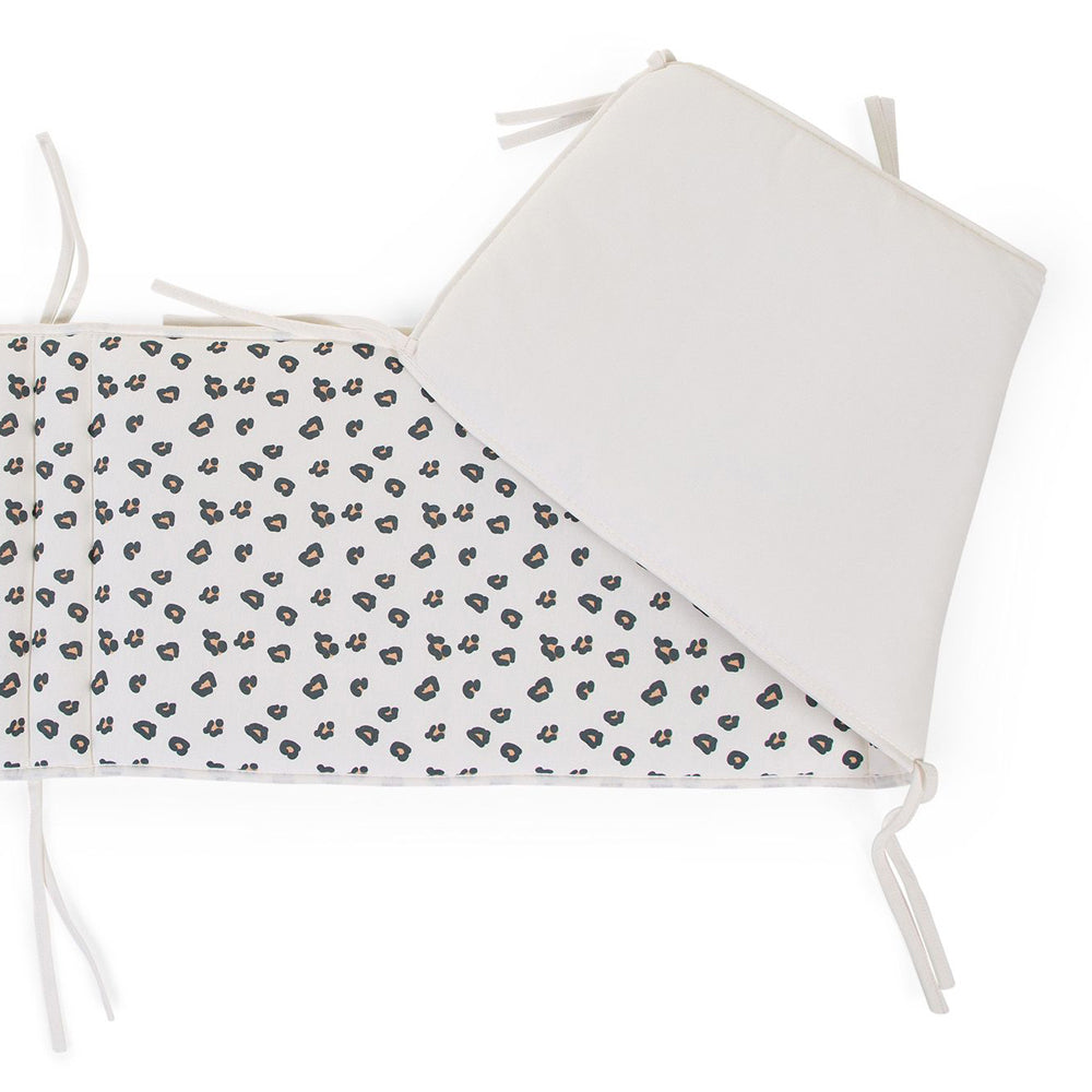 Protectie patut Childhome Jerse 35x170 cm, Leopard