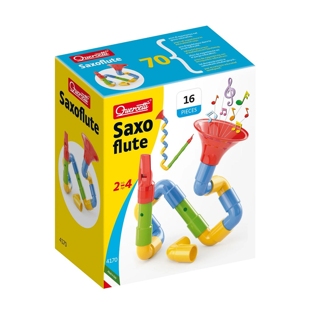 Set muzical Quercetti Saxoflaut, 16 piese – cutia Saxoflaut