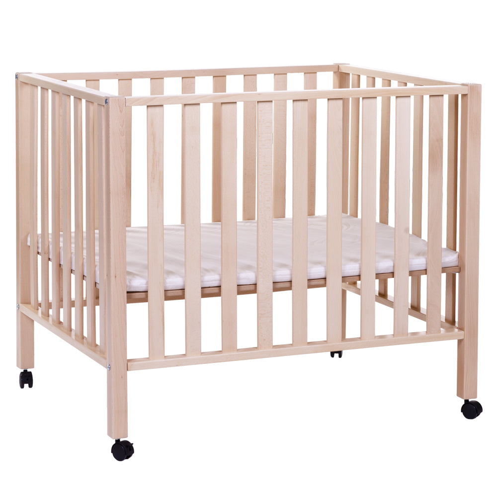 Tarc Childhome 94 cu roti 75x95 cm Lemn,  Natural