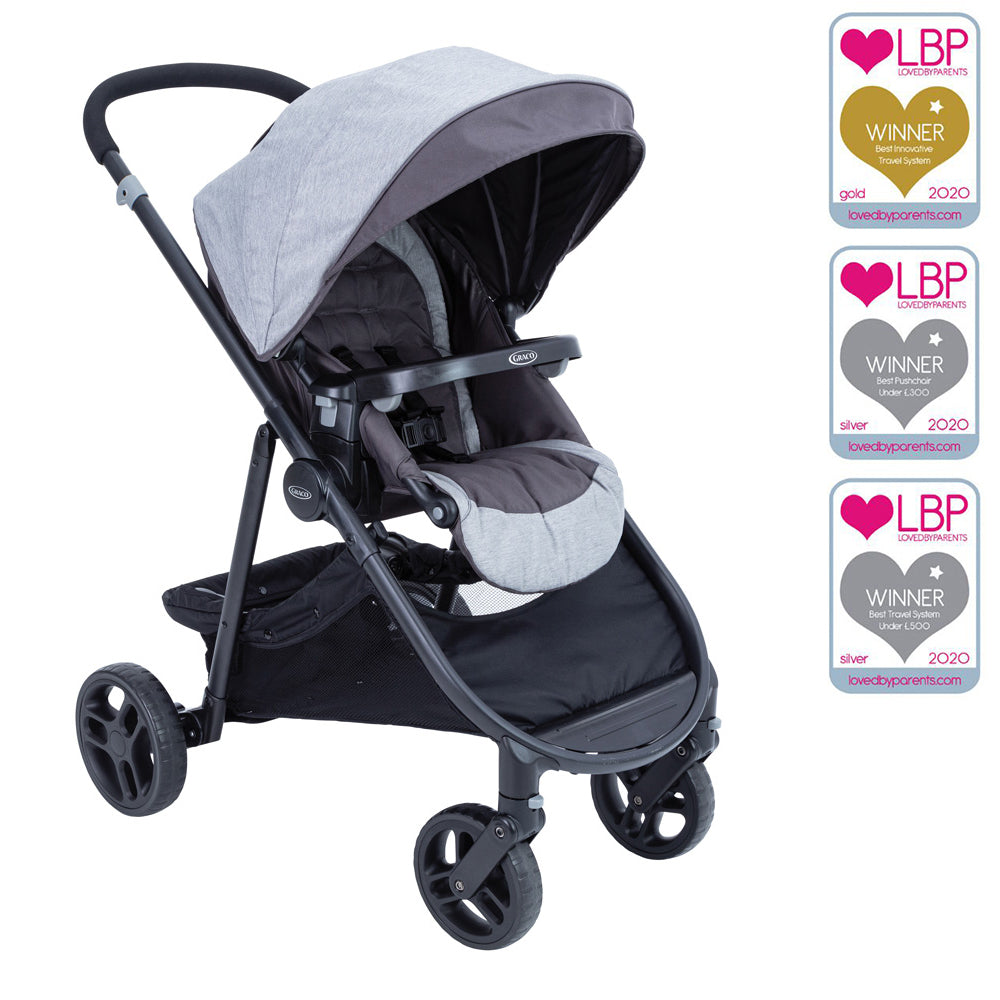 Carucior Graco Time2Grow Iron transformabil in carucior dublu