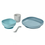 Set de masa din silicon Beaba 4 piese cu ventuza