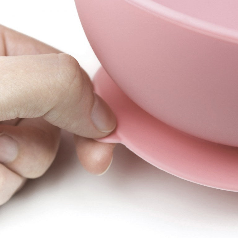 Farfurie silicon cu ventuza roz