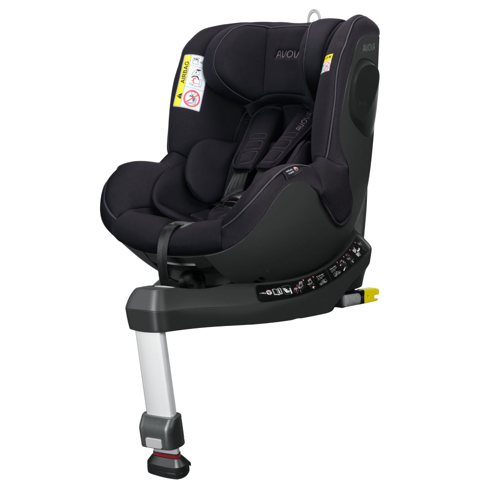 Scaun auto Avova Sperber-Fix 61 Pearl Black – vedere din unghi lateral opus