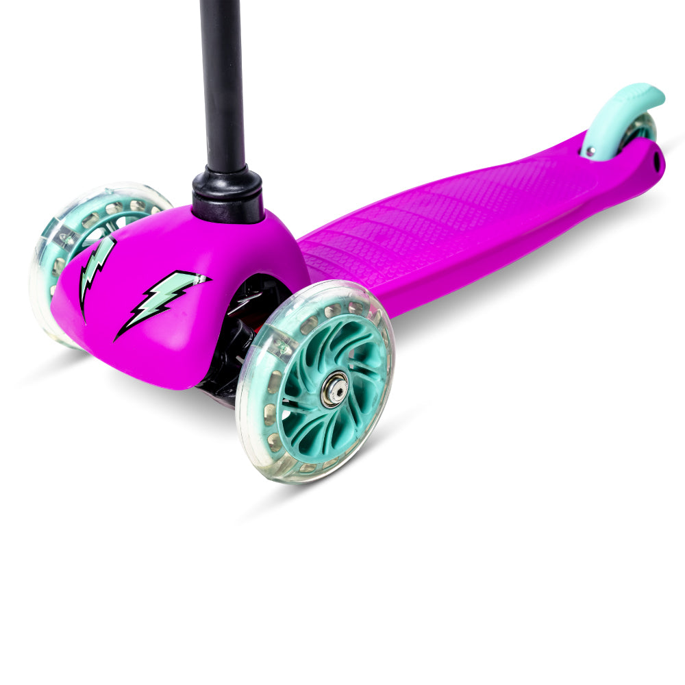 Trotineta cu 3 roti Neon Bolt cu roti LED si Lean-to-steer
