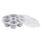 Recipient ermetic din silicon multiportii Beaba 6 x 90 ml