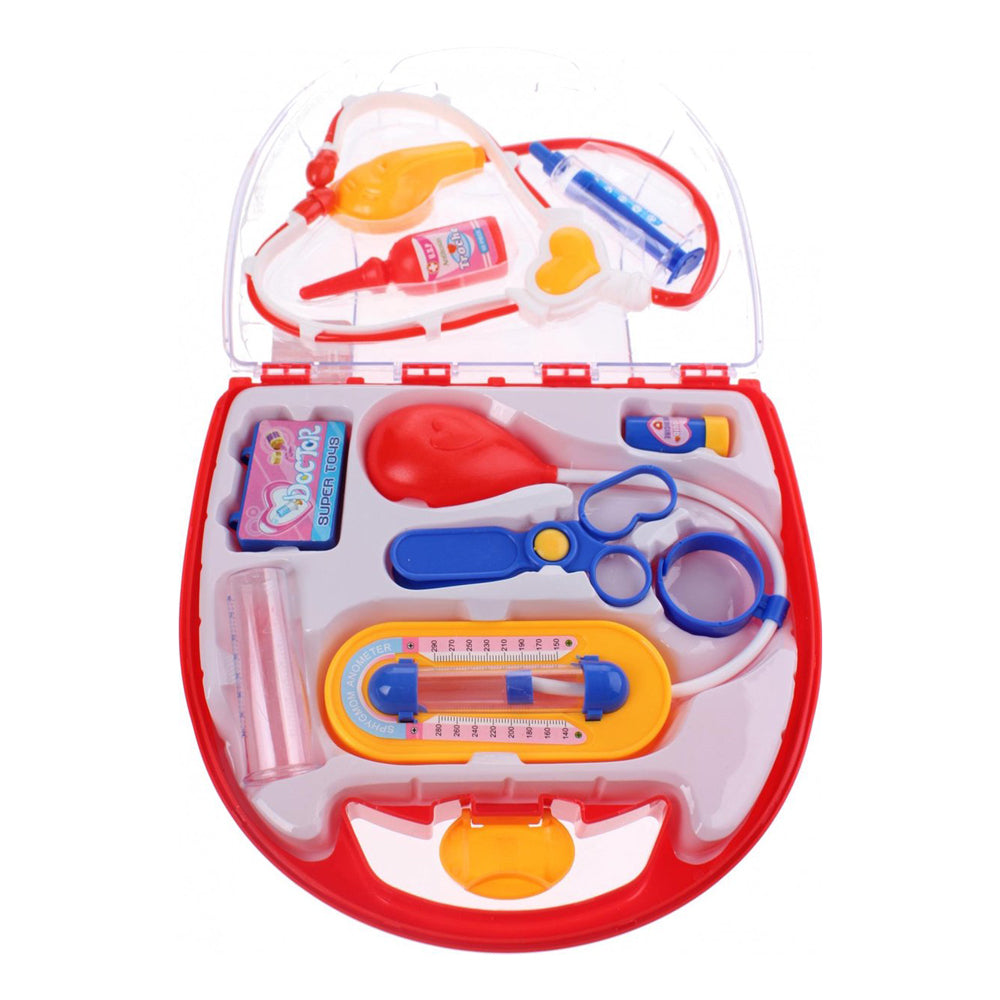 Set doctor Eddy Toys 8 piese cu foarfeca trusa medicala de jucarie