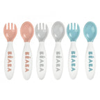 Set 6 lingurite si 4 furculite Beaba Blue
