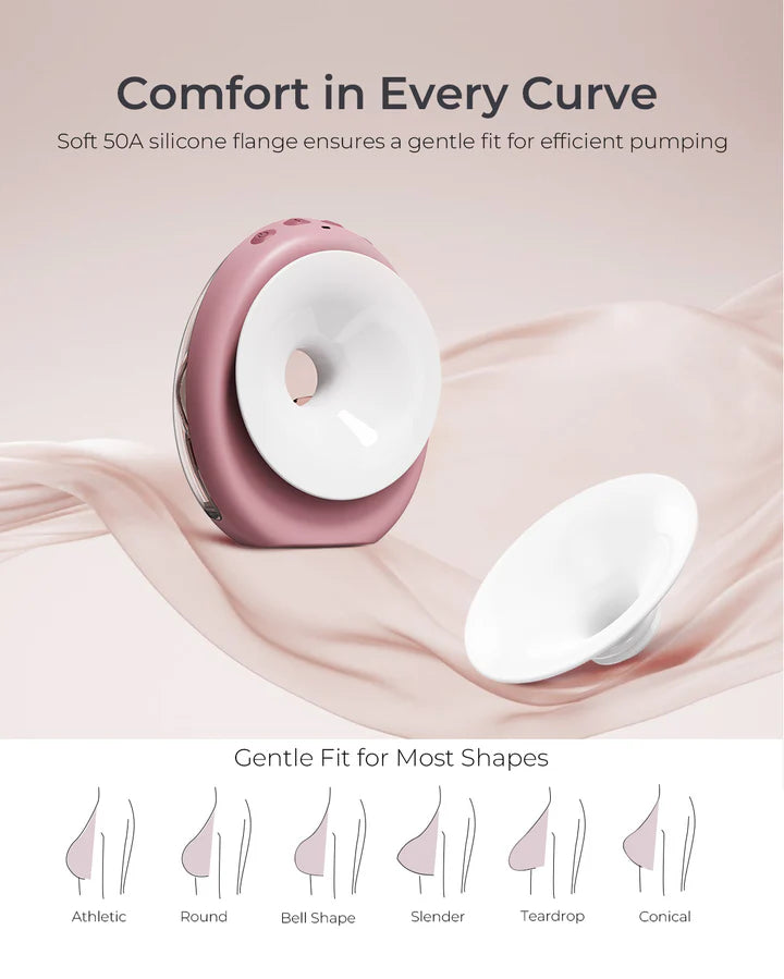 Pompa de San Portabila Dubla Momcozy Air 1 Ultra-Slim cu Carcasa de Incarcare Wireless