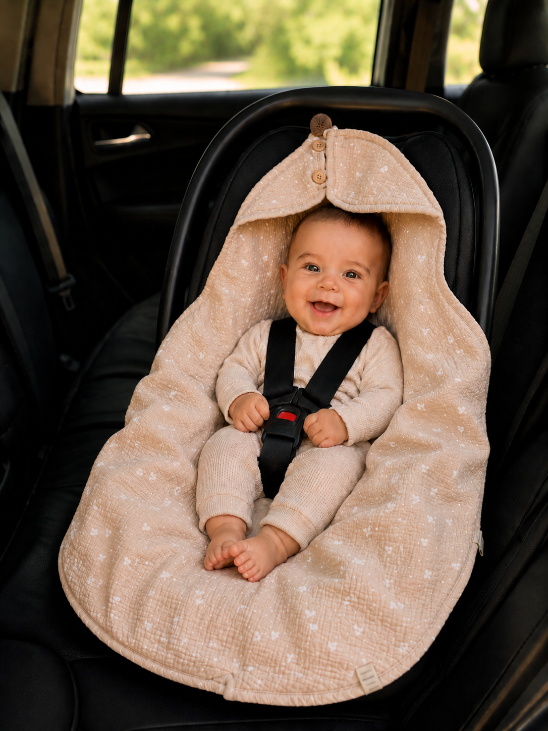 Paturica universala pentru scoica auto Bumbac Muselina - 1.5 Tog Sleepee