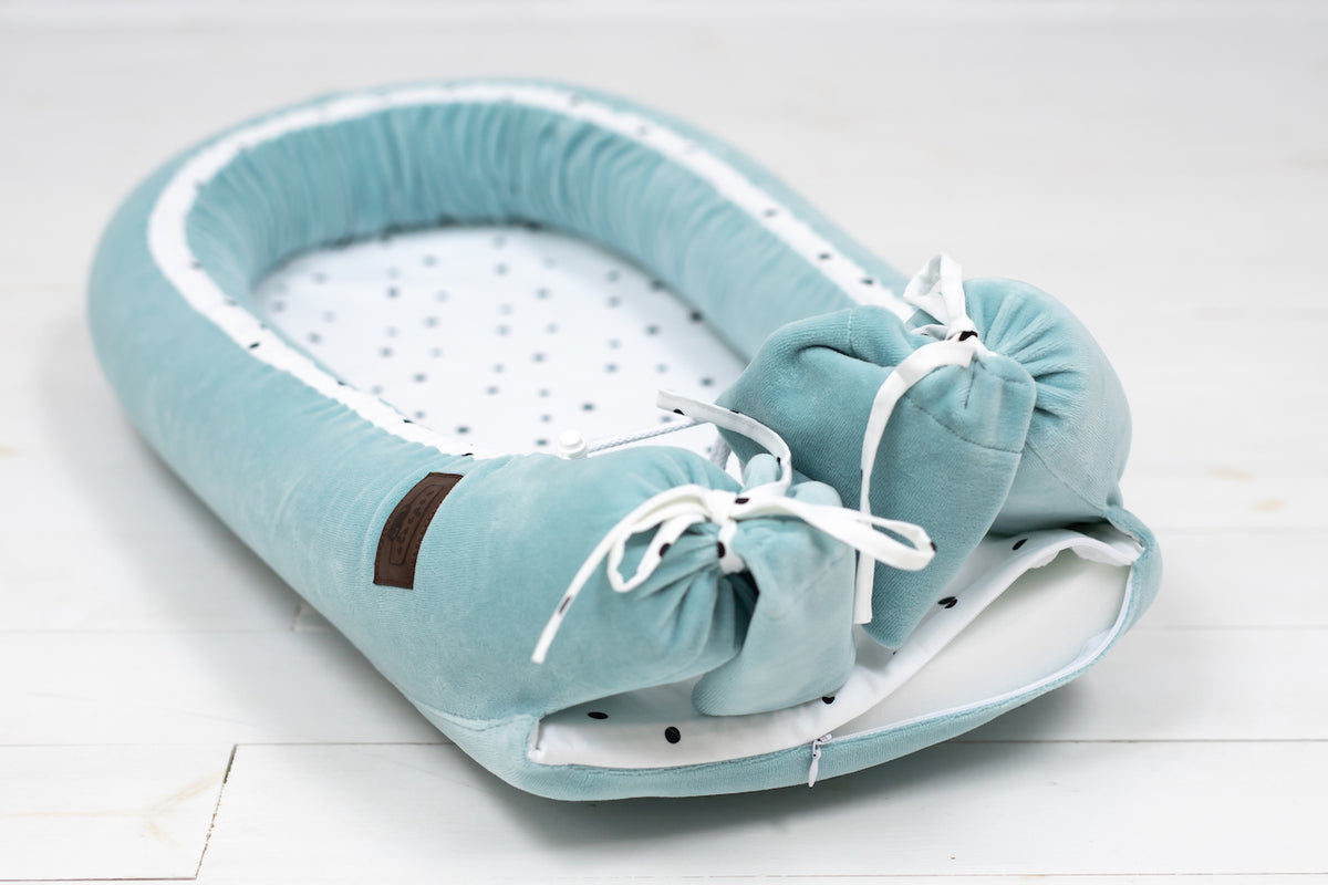 Baby Nest Velvet Premium Royal Baby Ocean Mint Sleepee