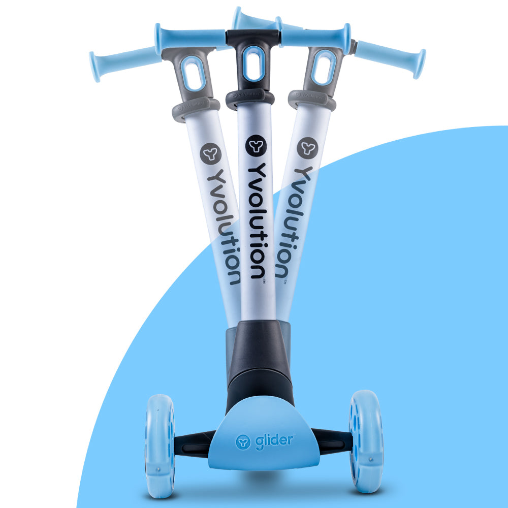 Trotineta cu 3 roti Yvolution Y Glider Nua pliabila cu LED 3-10 ani