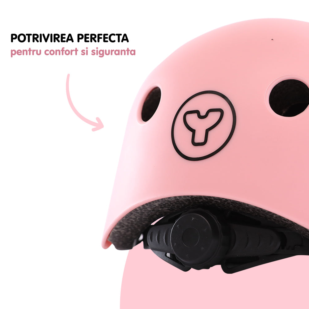 Casca protectie Yvolution 44-52 cm Pink