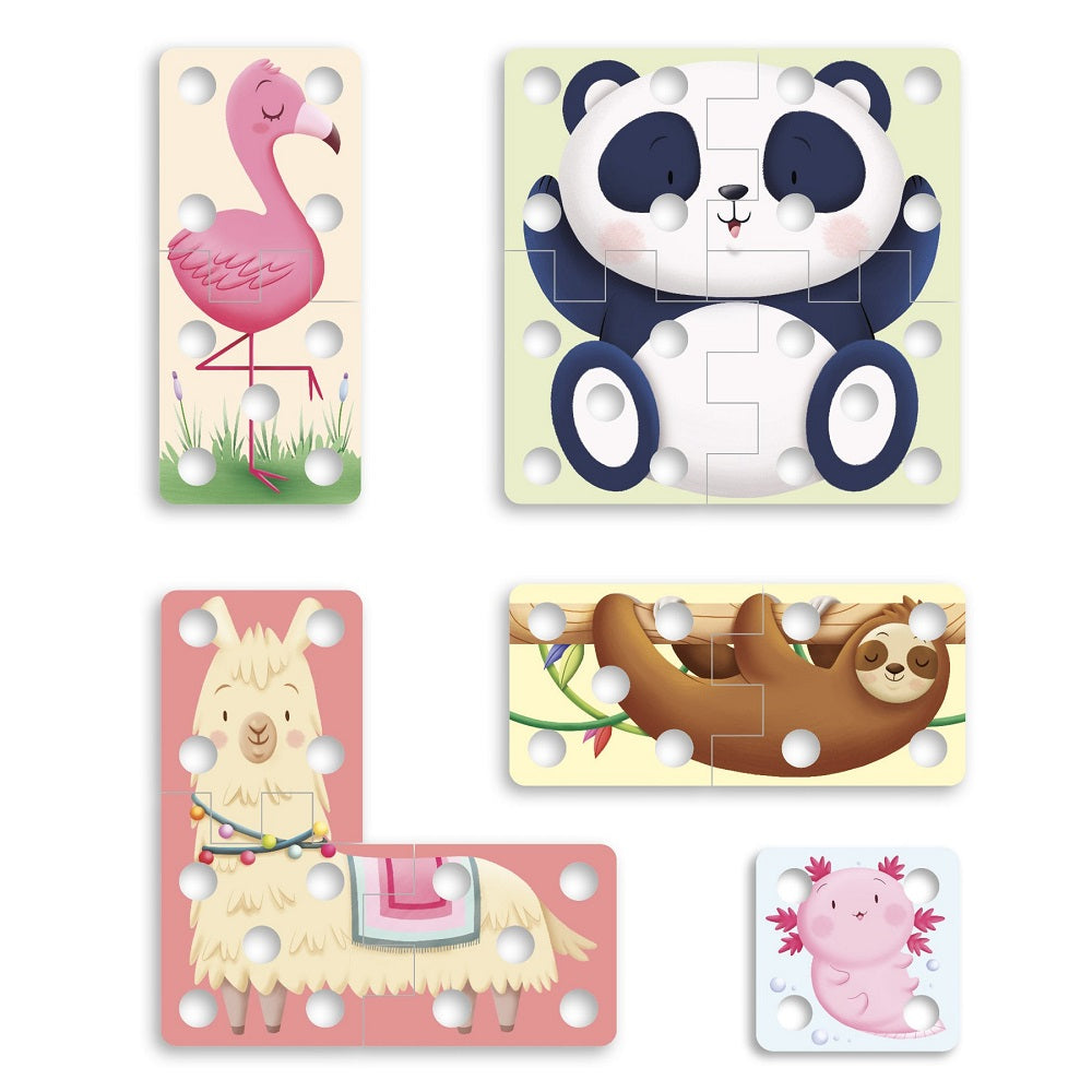 Puzzle cu sireturi Quercetti