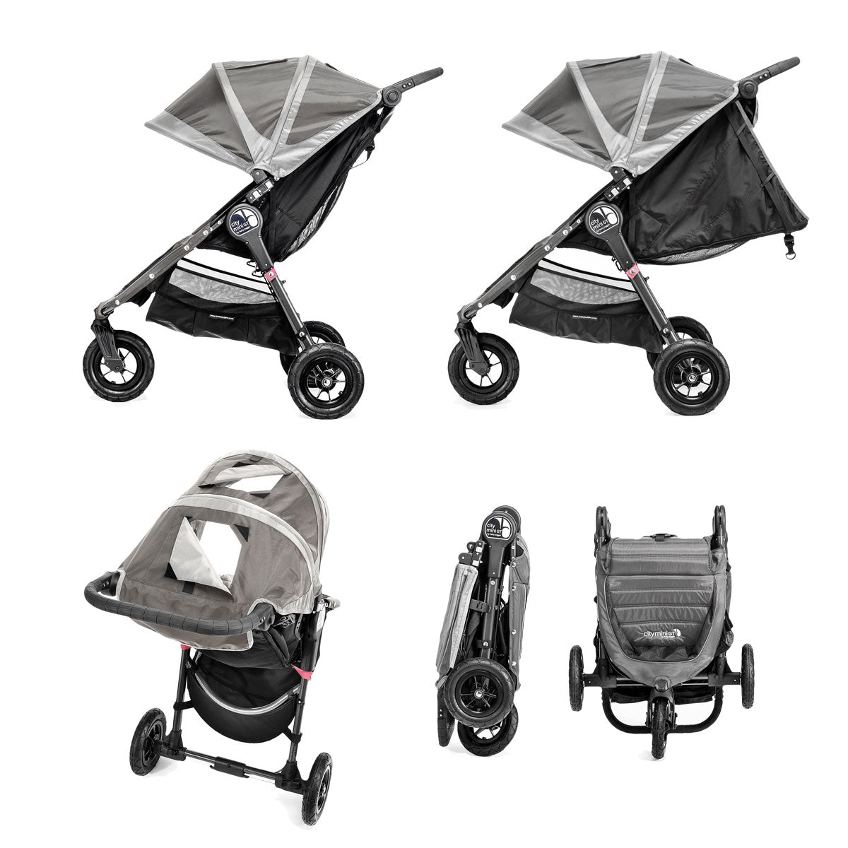 Căruciorul Baby Jogger City Mini GT Steel Gray Sand